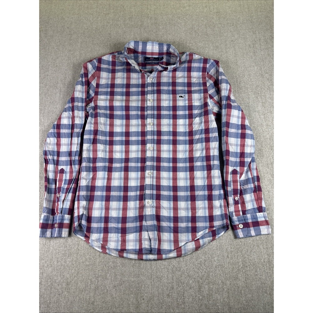 Vineyard Vines Tucker Shirt Mens S‎ Multicolor Plaid Slim Fit Button Down